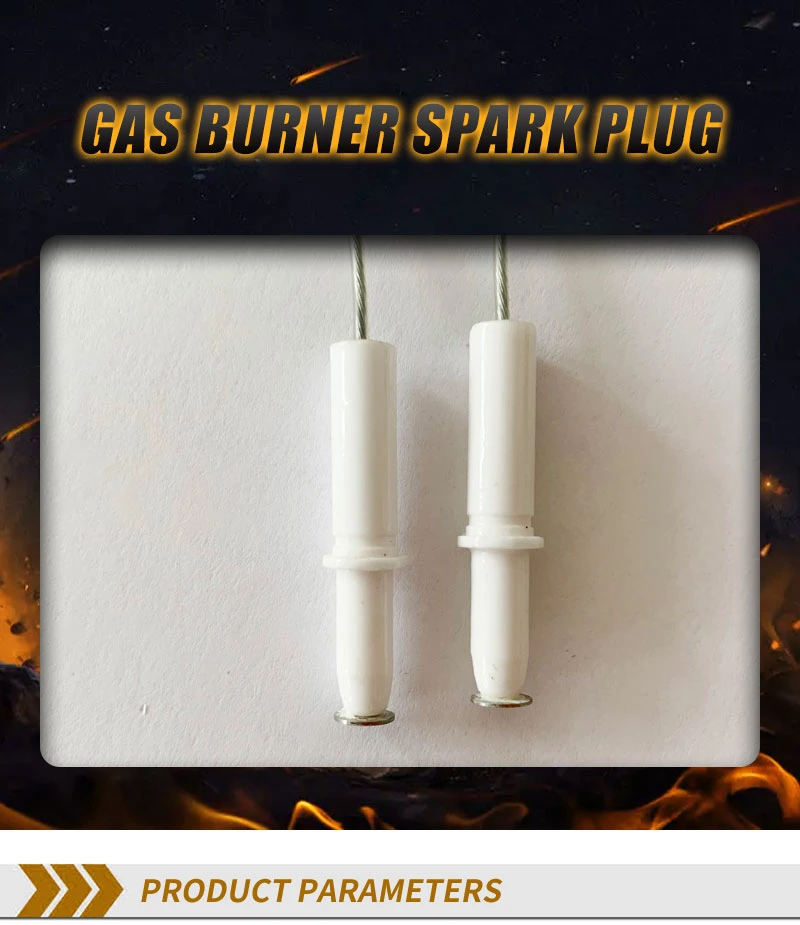 Gas Oven Cooker Spark Ceramic Igniter Wire Spark Plug Cooktop Burner Ignitor Igniter with Cable 2 Pins Stove Spark Plug