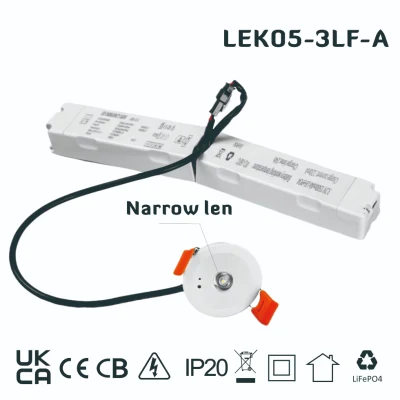 CB/CE/Ukca certificado LED batería recargable de respaldo empotrable Downlight Lek05-3lf