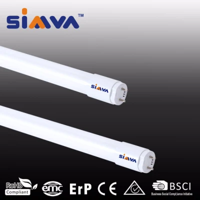 Tubo de vidrio Simva T8 Tubo de luz LED 15W (equivalente a tubo halógeno de 32W) 1250lm 3000-6500K Icdriver IP20 G13 320 grados con aprobación CE